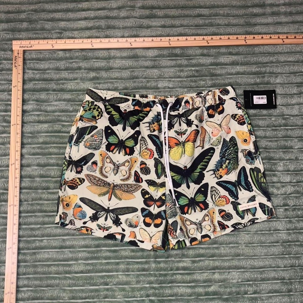 Men's Butterfly Print swim trunks